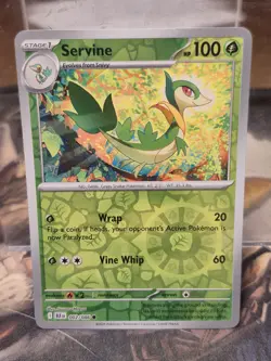 Pokemon TCG Servine NM Reverse Holo 002/086 Black Bolt Card Scarlet Violet Card - Image 1