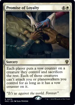 Promise of Loyalty Commander: Murders at Karlov Manor - Magic MTG NM - Image 1