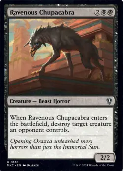 Ravenous Chupacabra Commander: Murders at Karlov Manor - Magic MTG NM - Image 1
