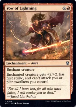 Vow of Lightning Commander: Murders at Karlov Manor - Magic MTG NM - Image 1