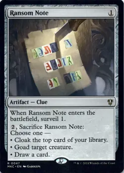 Ransom Note (0047) Commander: Murders at Karlov Manor - Magic MTG NM - Image 1