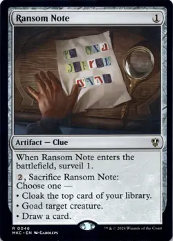 Ransom Note (0046) Commander: Murders at Karlov Manor - Magic MTG NM - Image 1