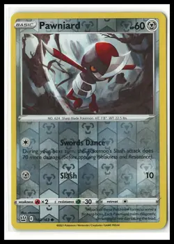 REVERSE HOLO Pokemon SWSH05: Battle Styles #103/163 Pawniard Freshly Pulled - Image 1