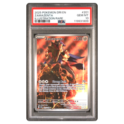 PSA 10 - 2025 POKEMON DESTINED RIVALS ILLUSTRATION RARE | ZAMAZENTA 201 | DRI EN - Image 1