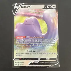 Ditto V 050/072 Holo SWSH: Shining Fates Ultra Rare Pokemon TCG NM 2021 - Image 1