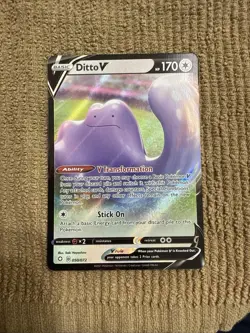 Ditto V 050/072 Holo SWSH: Shining Fates Ultra Rare Pokemon TCG NM 2021 - Image 1