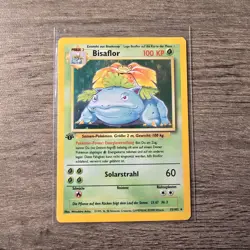 GERMAN Bisaflor 1st Edition 15/102 Holo Rare Base Set Venusaur Pokemon 1999 WOTC - Image 1