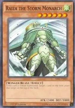 Raiza the Storm Monarch - 1st Edit Structure Deck: Emperor of Darkness MP YuGiOh - Image 1
