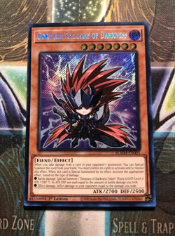 *** GORZ THE EMISSARY OF DARKNESS *** SECRET RARE (CHIBI) BLMM-EN005 YUGIOH! - Image 1