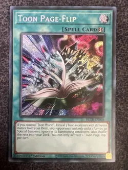 Yugioh Toon Page-Flip BLCR-EN068 Secret Rare 1st Edition NM - Image 1