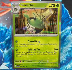 Sinistcha Holo Rare Pokemon Card Twilight Masquerade 022/167 NM - Image 1