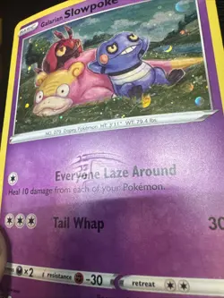 Pokemon Card Galarian Slowpoke SWSH126 Promo cosmos HOLO HD GALAXY SWIRL - Image 4