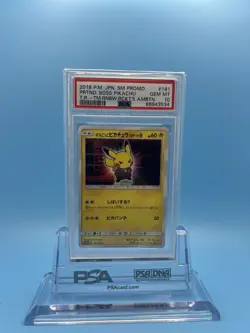 PSA 10 Pretend Boss Pikachu 191/SM-P Team Rocket Promo Pokemon Card Japanese - Image 1