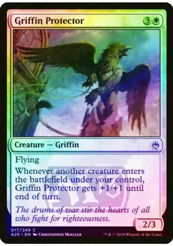 Griffin Protector - Masters 25 FOIL NM White Common MAGIC MTG CARD - Image 1