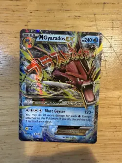 Mega Gyarados EX Pokemon trading card from the XY-BREAKpoint set - Image 1