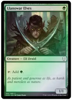Llanowar Elves - DOMINARIA FOIL MtG MAGIC NM - Image 1
