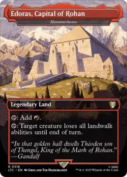 MTG English Edoras, Capital of Rohan - Hammerheim (Borderless) NM Foil - Image 1