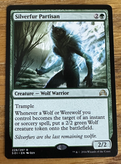 MTG Shadows Over Innistrad, Silverfur Partisan -- Light Played - Image 1