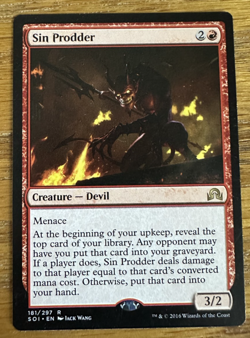MTG Shadows Over Innistrad, Sin Prodder -- Light Played - Image 1