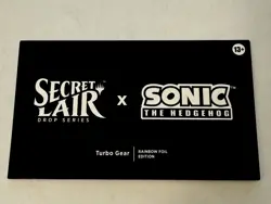 MTG Secret Lair x Sonic Turbo Gear Rainbow Foil 🌈Edition “In Hand” - Image 2