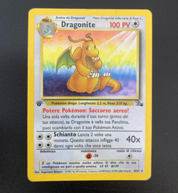 Pokemon Card Dragonite Holo 1a EDIZIONE 4/62 Fossil ITA italiano good GD - Image 1
