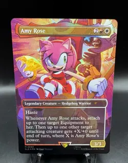 Amy Rose ✨RAINBOW FOIL✨ Secret Lair x Sonic -NM Magic MTG - Image 1