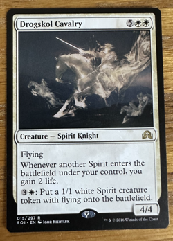 MTG Shadows Over Innistrad, Drogskol Cavalry -- Light Played - Image 1