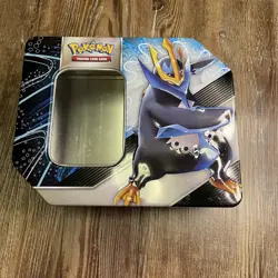 POKEMON (V STRIKERS TIN) TYRANITAR/EMPOLEON 2021 EMPTY TRADING CARD GAME - Image 1