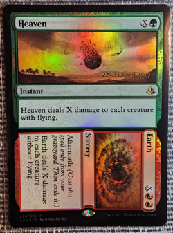 2017 MTG Amonkhet Heaven & Earth 224/269 Pre-Release Promo Foil Raw NM - Image 1