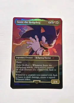MTG Sonic Hedgehog Secret Lair Sonic the Hedgehog #2087 NM Foil - Image 1