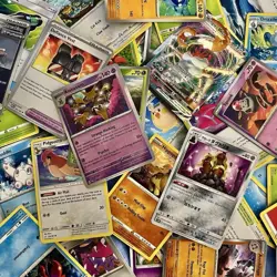 Pokemon Card Pack 15 OFFICIAL TCG Cards (Common, Uncommon) HOLOGRAPHIC Cards - Image 1