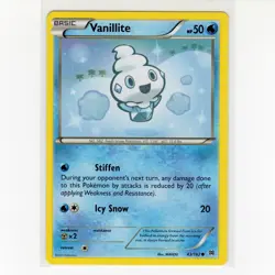 Pokemon TCG Vanillite 43/162 XY BREAKthrough Regular Common Card EN-LP 2015 - Image 1