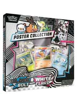 Pokemon Black Bolt White Flair-Unova Poster Collection Box-(4 Packs) SV 10.5 New - Image 2
