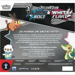 Pokemon Black Bolt White Flair-Unova Poster Collection Box-(4 Packs) SV 10.5 New - Image 4