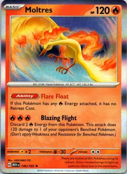 Moltres - 146/165 - 146/165 - Deck Exclusives - Holo - Pokemon TCG Card - Image 1