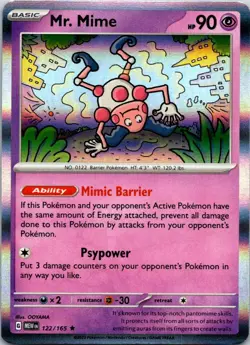 Mr. Mime - 122/165 - 122/165 - SV: Scarlet & Violet 151 - Holo Pokemon TCG Card - Image 1