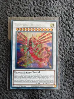 MP24-EN097 Crimson Dragon Prismatic Secret Rare 1st Ed YuGiOh - Image 1
