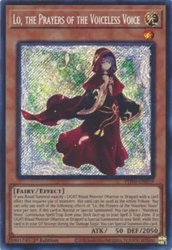 LO, THE PRAYERS OF THE VOICELESS VOICE 1ST EDITION SECRET RARE PHNI-EN019 YUGIOH - Image 1