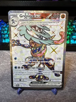 Pokemon TCG Greninja EX Holo Card 198/167 Twilight Masquerade Ultra Rare NM - Image 1