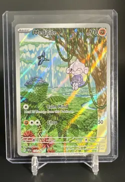 Meditite 153/142 Stellar Crown Illustration Rare NM Pokemon TCG Card - Image 1