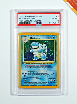 Pokemon PSA 6 Blastoise #2 Prima Edizione Holo Set Base 2000 Italiano - Image 1