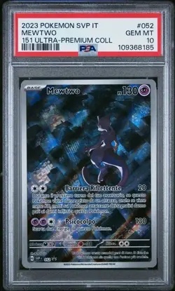 Pokemon PSA 10 Mewtwo #052 151 Ultra Premium Collection Promo 2023 Italiano - Image 2
