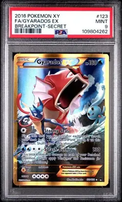 Pokemon PSA 9 Gyarados Ex #123 Full Art Breakpoint 2016 English - Image 2
