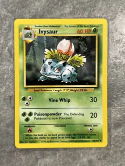 Ivysaur 030/102 Pokemon TCG Base Set Vintage WOTC Card Regular (Light Play) 1 - Image 1