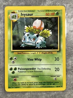 Ivysaur 030/102 Pokemon TCG Base Set Vintage WOTC Card Regular (Light Play) 6 - Image 1