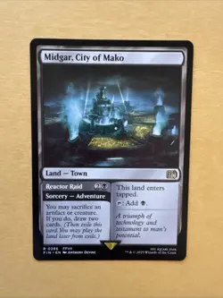 Midgar City of Mako #286 NM/M Final Fantasy MTG Magic Rare Land Card FF7 - Image 1