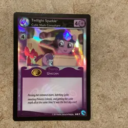 My Little Pony Card CCG Foil Promo #4 F Twilight Sparkle Cutie Mark Consultant - Image 1