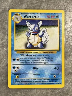 Wartortle 042/102 Pokemon TCG Base Set Vintage WOTC Card Regular Moderate Play 4 - Image 1
