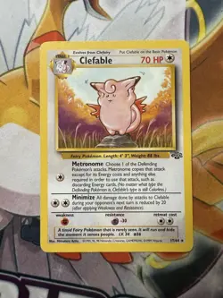Clefable 17/64 Jungle Set Non Holo Rare Pokemon WOTC Played MP TCG Card - Image 1