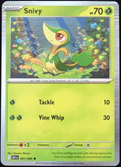 Pokemon TCG Snivy 001/086 Black Bolt Poster Collection Holo Promo Card - NM - Image 1